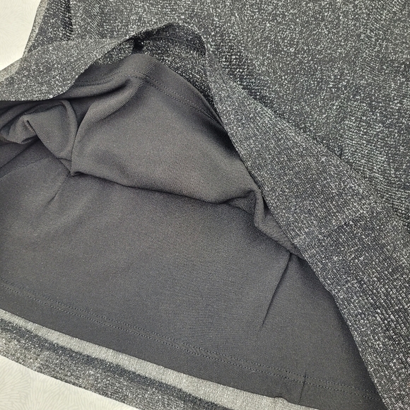 Cache vintage sheer black long sleeve lined top metallic silver whimsigoth S - Picture 7 of 11